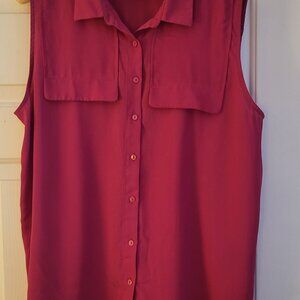 Worthington sleeveless top, Size XL, Red